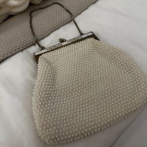 Vintage white purse/clutch bridal or formal event